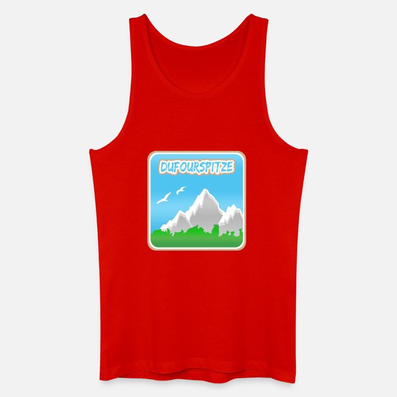 Dufourspitze als Berg - Männer Bio Tank Top - Rot