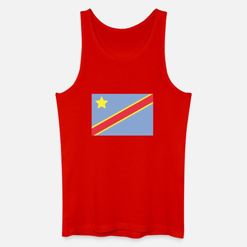 Drapeau du Congo - Débardeur bio Homme - rouge