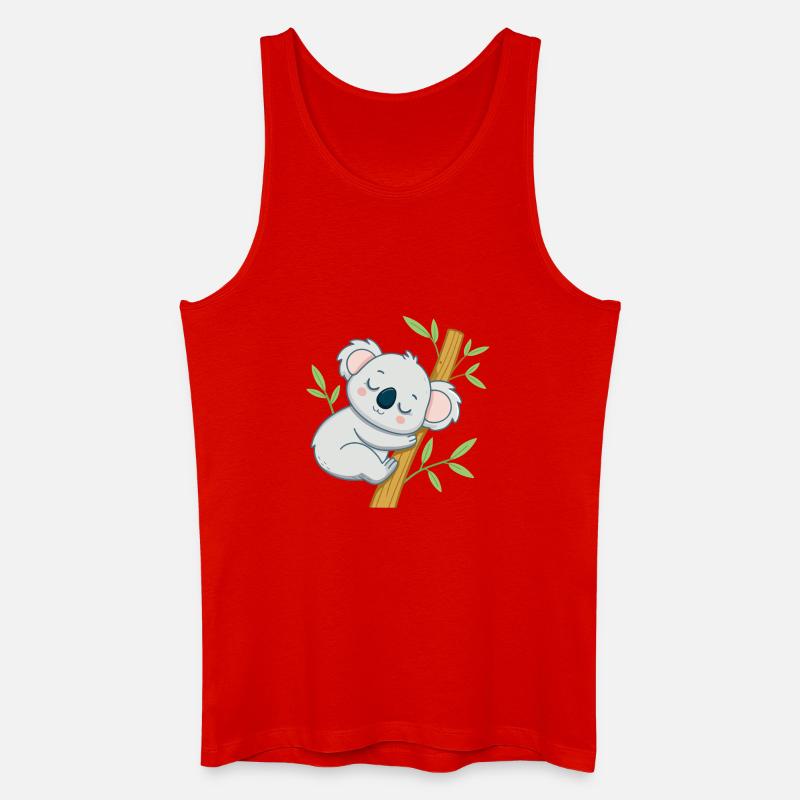 Sleeper koala on a branch - Men’s Organic Tank Top - red