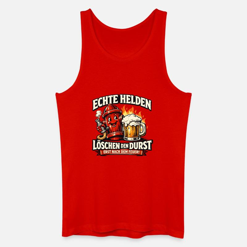 Echte Helden löschen den Durst - Männer Bio Tank Top - Rot
