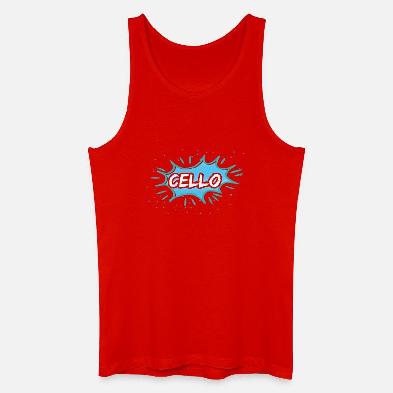 Geschenk Cello - Männer Bio Tank Top - Rot