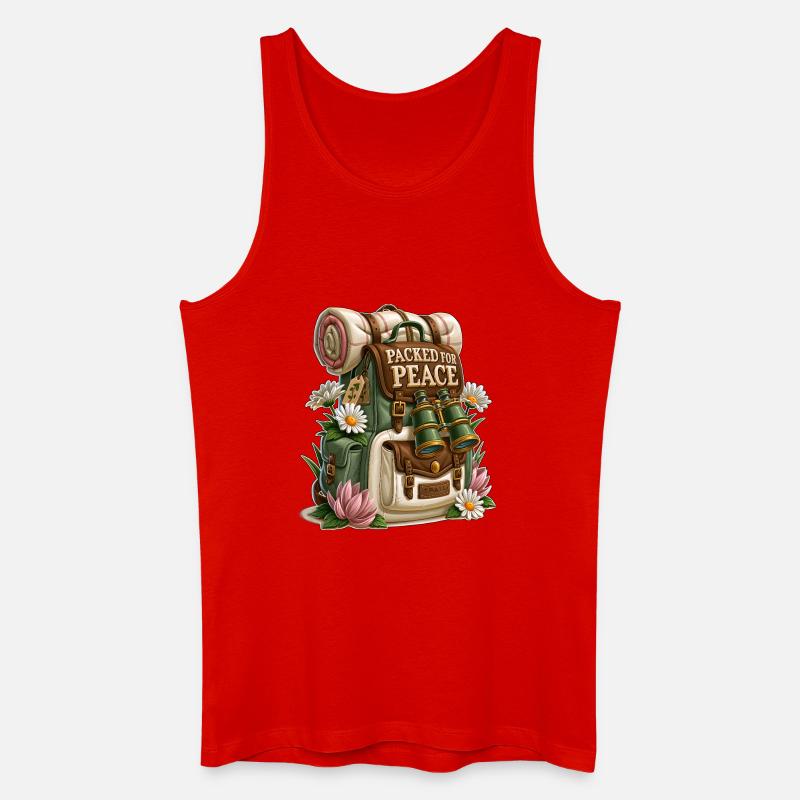 Packed for Peace Hiking Rucksack - Männer Bio Tank Top - Rot