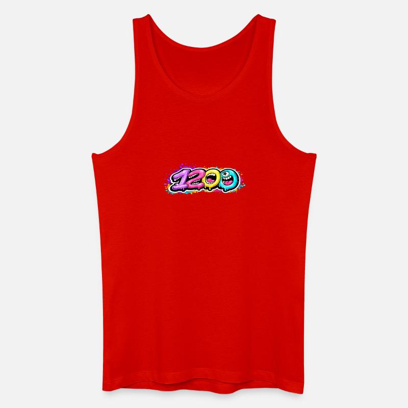 1200 Bubbleface - Männer Bio Tank Top - Rot