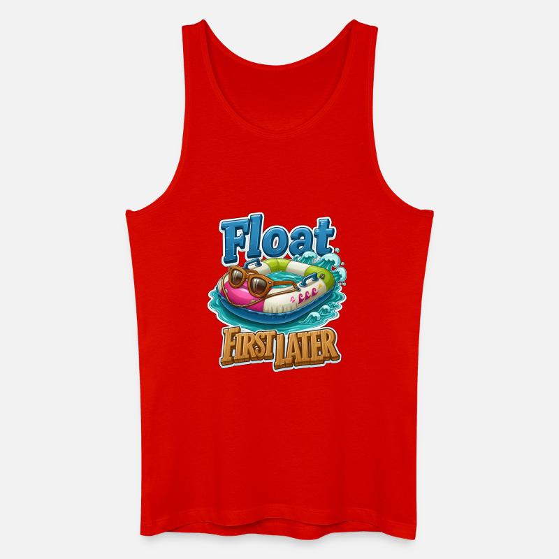 Float First, Later - Men’s Organic Tank Top - red