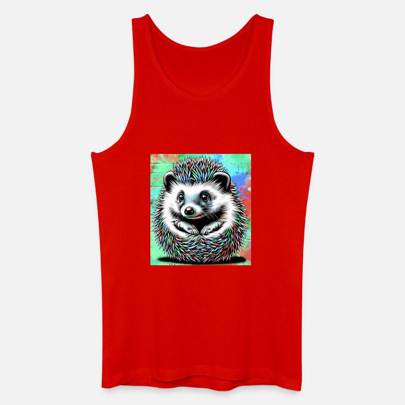 Igel - Männer Bio Tank Top - Rot