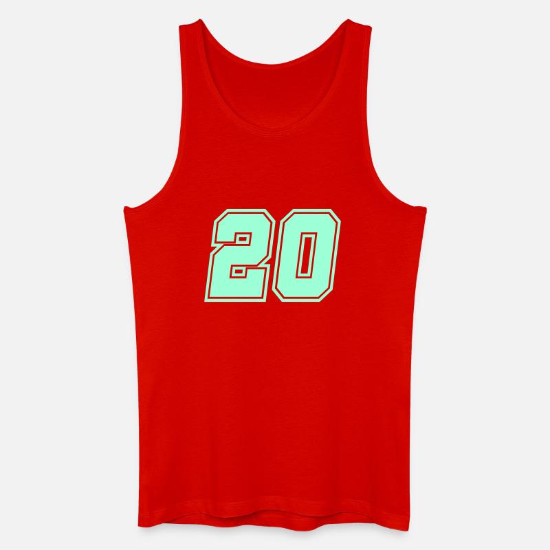 20- - Männer Bio Tank Top - Rot