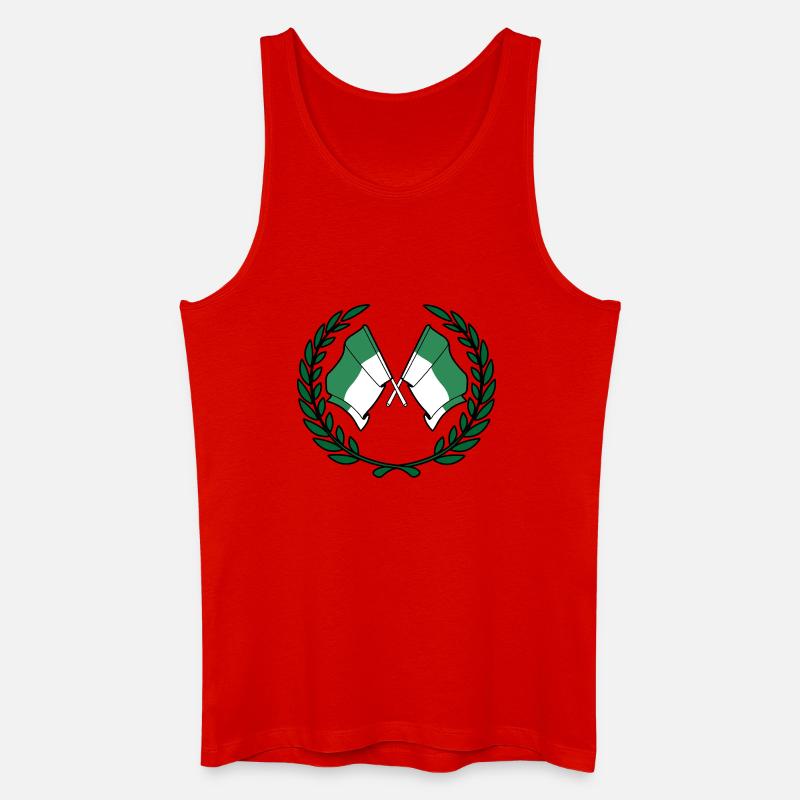 Vlieland Laurel Flags – Island Pride - Männer Bio Tank Top - Rot