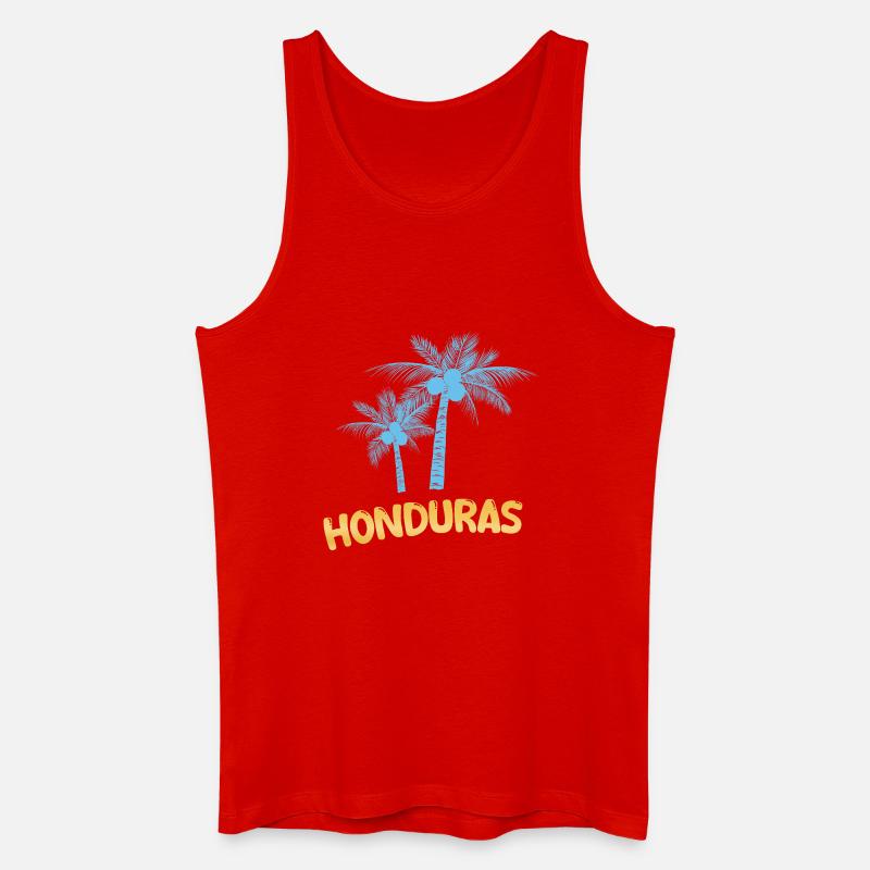 Honduras als Palmen - Männer Bio Tank Top - Rot