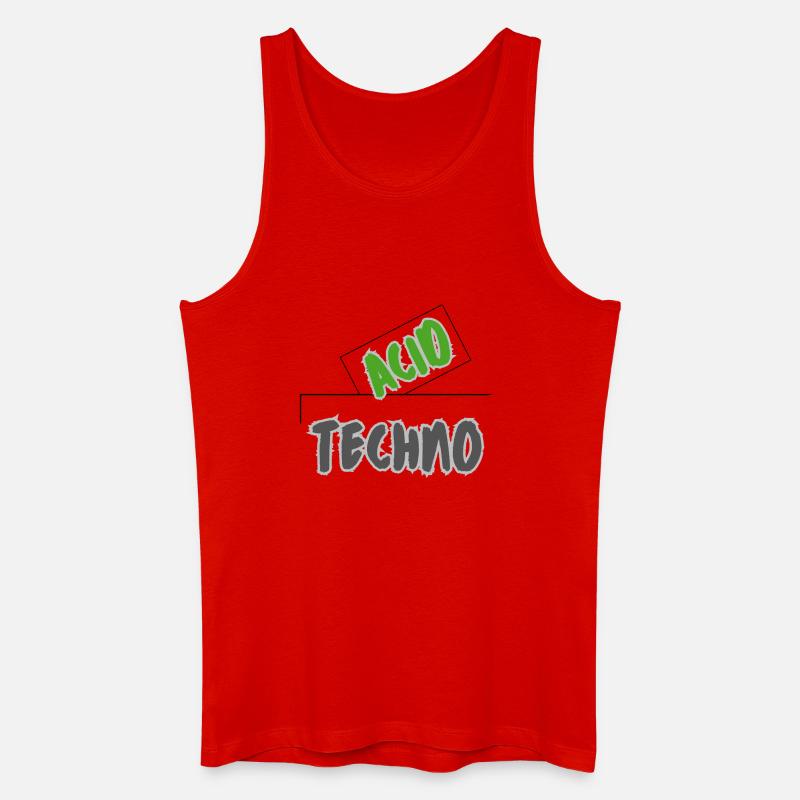Acid Techno - Männer Bio Tank Top - Rot