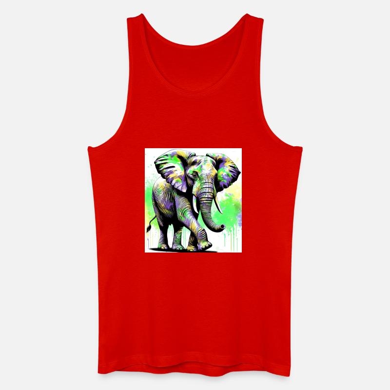 Elefant - Männer Bio Tank Top - Rot
