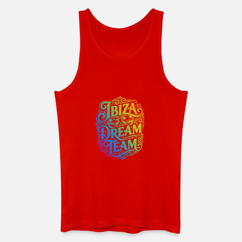Ibiza Dream Team Bunt - Männer Bio Tank Top - Rot