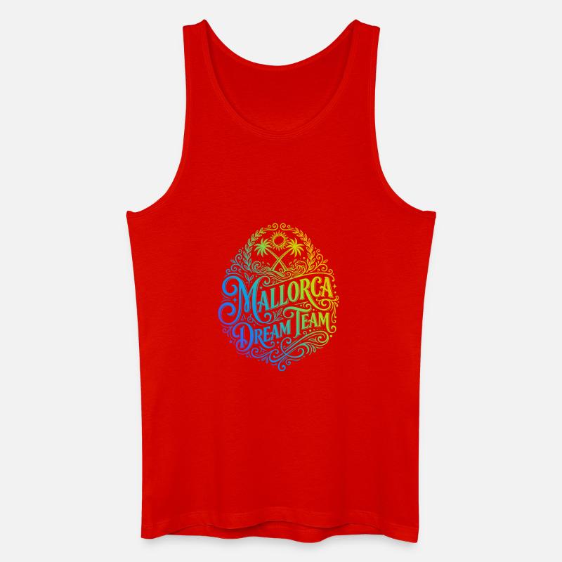 Mallorca Dream Team Bunt - Männer Bio Tank Top - Rot