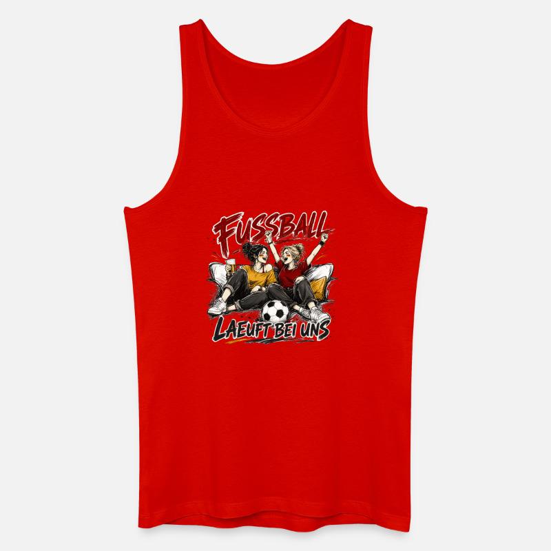 Fussballabend mit Freundinnen - Männer Bio Tank Top - Rot