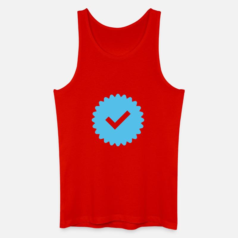 Blue Tick Abzeichen - Männer Bio Tank Top - Rot