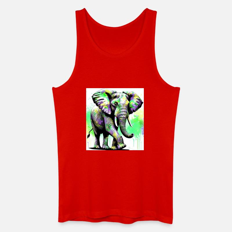 Elefant - Männer Bio Tank Top - Rot