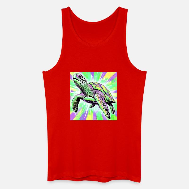 Schildkröte - Männer Bio Tank Top - Rot