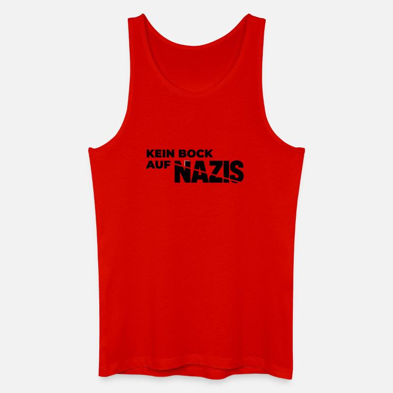 Kein_Bock_auf_Nazis - Männer Bio Tank Top - Rot