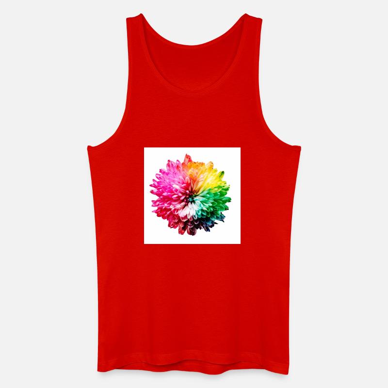 Regenbogen Blüte Explosion - Männer Bio Tank Top - Rot