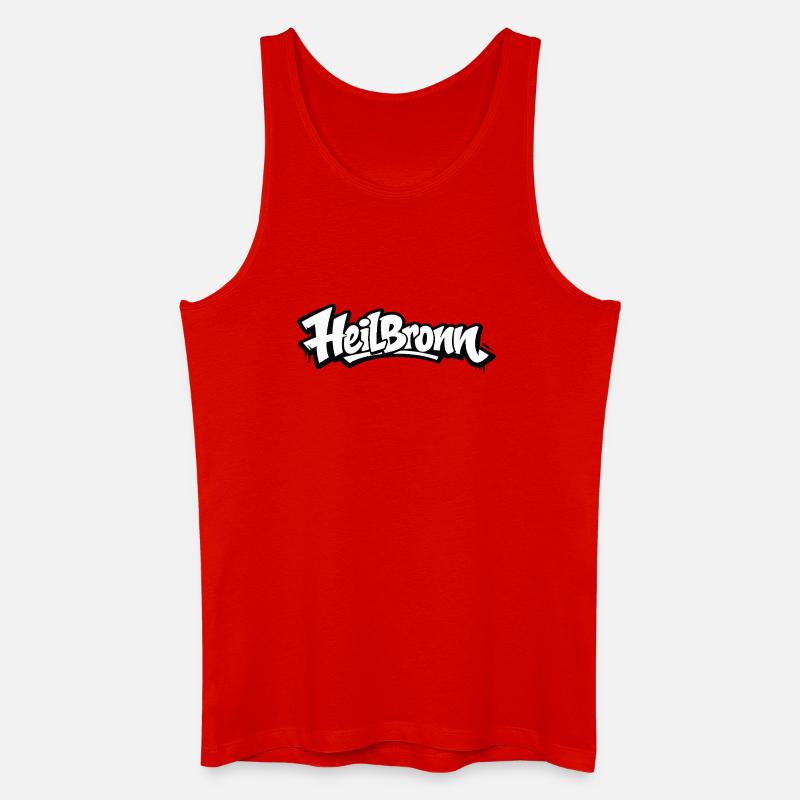 Heilbronn Graffiti Logo Tee - Männer Bio Tank Top - Rot