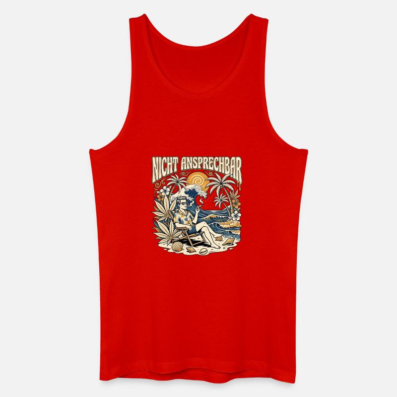 Nicht Ansprechbar - Männer Bio Tank Top - Rot