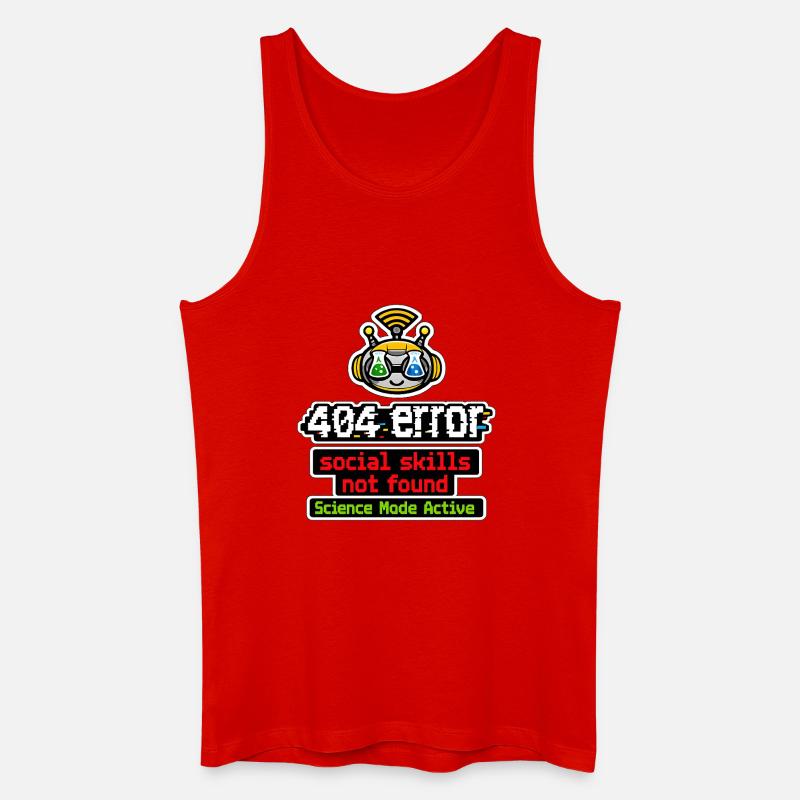 Wissenschaftsbot: Modus Aktiv - Männer Bio Tank Top - Rot