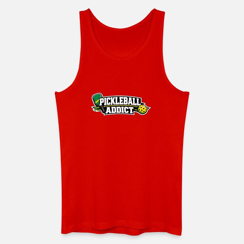 Pickleball Addict Logo - Männer Bio Tank Top - Rot