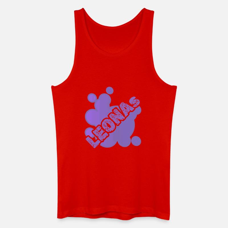 Leonas als Tier - Männer Bio Tank Top - Rot