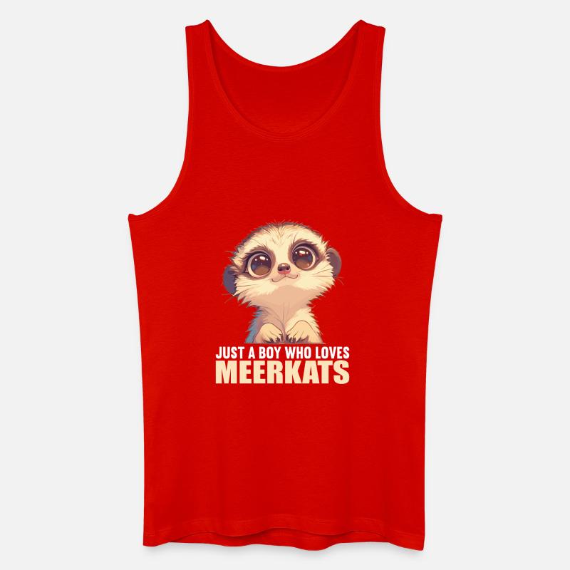 Meerkat Erdmännchen - Männer Bio Tank Top - Rot