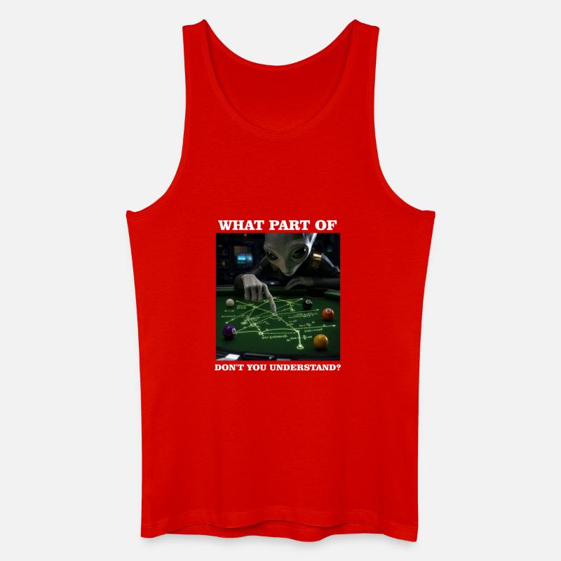 Billard-Physik-Alien-Nerd-Billardspieler - Männer Bio Tank Top - Rot