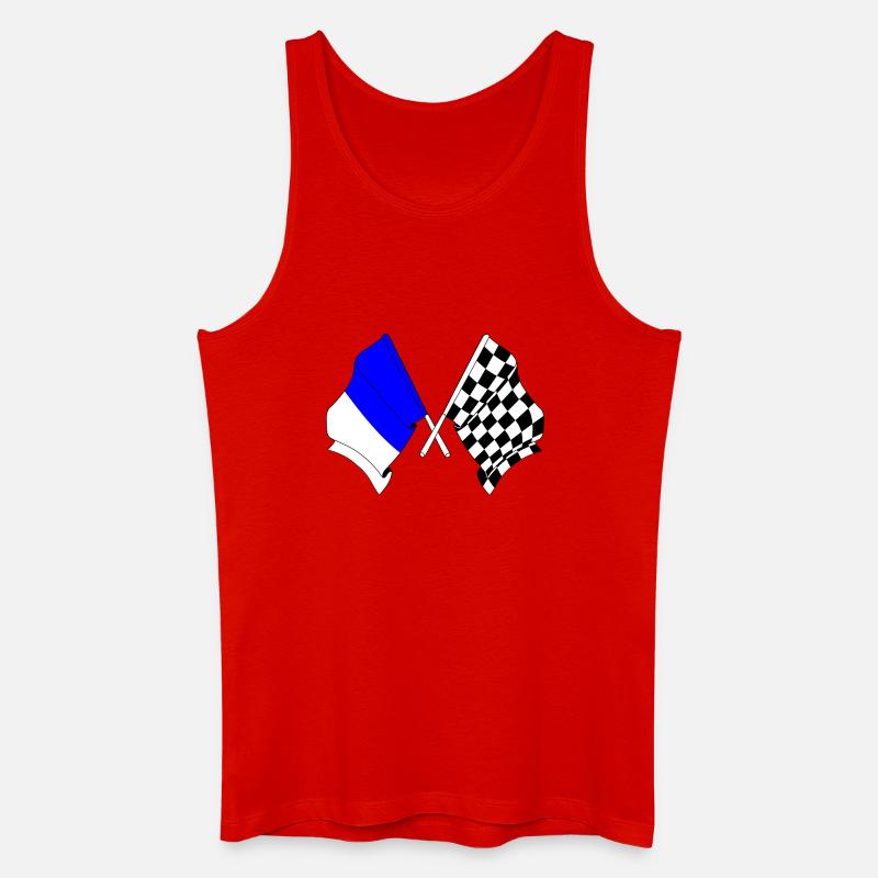 Spa-Rennflaggen - Männer Bio Tank Top - Rot