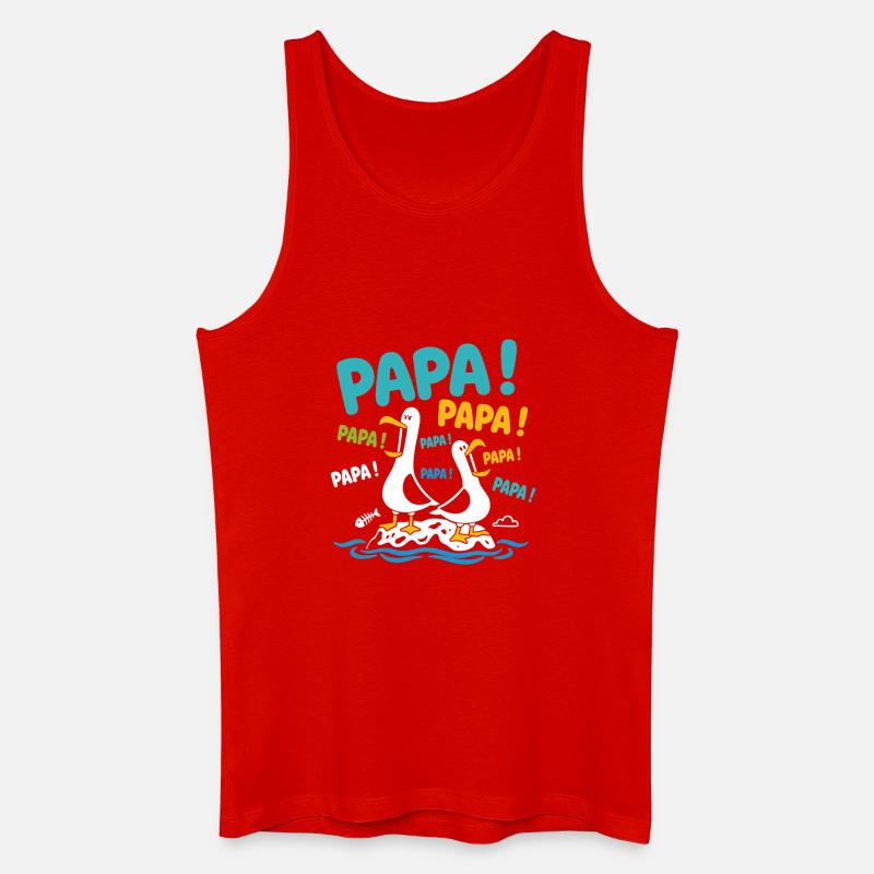 Vogelväter - Männer Bio Tank Top - Rot