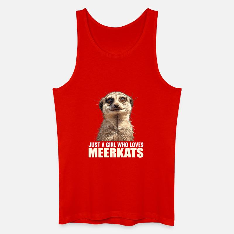 Meerkat Erdmännchen - Männer Bio Tank Top - Rot