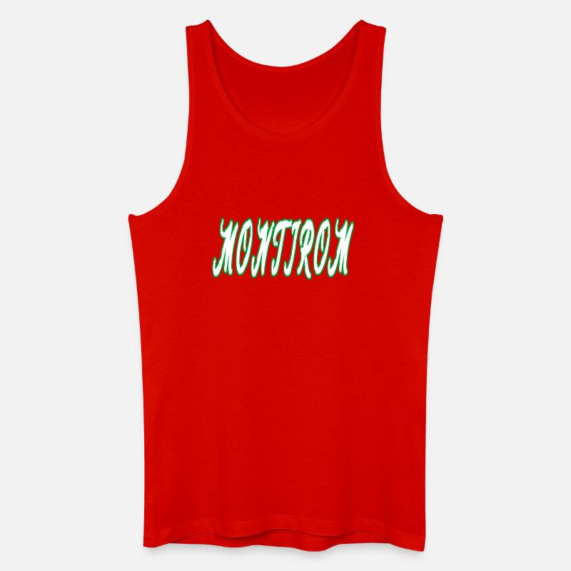 Montirom text - Männer Bio Tank Top - Rot