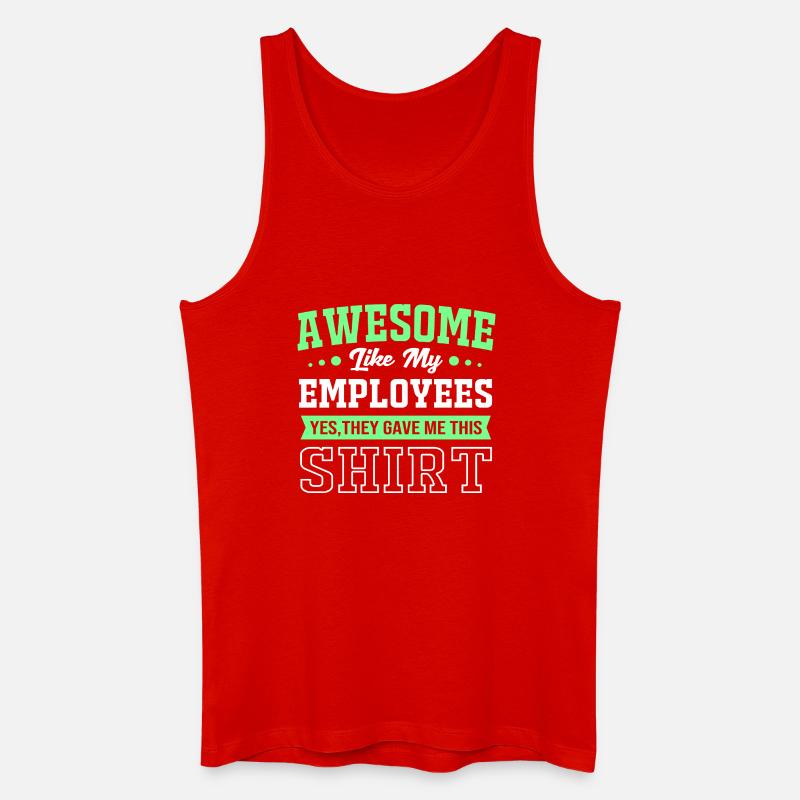 Mitarbeiter der Woche Mitarbeiter des Monats - Männer Bio Tank Top - Rot