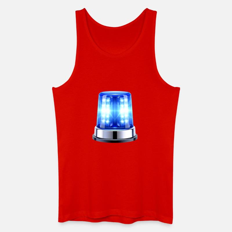 Blaulicht Sirene Hyperrealistisch - Männer Bio Tank Top - Rot