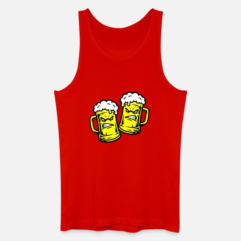 Bier Comic Bierglas - Männer Bio Tank Top - Rot