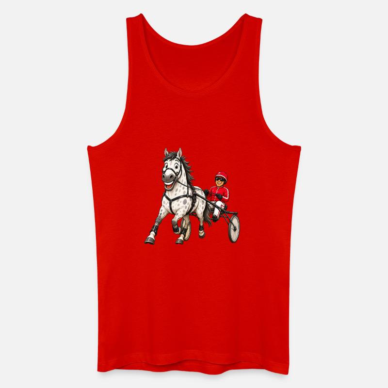 Traber lustig - Männer Bio Tank Top - Rot