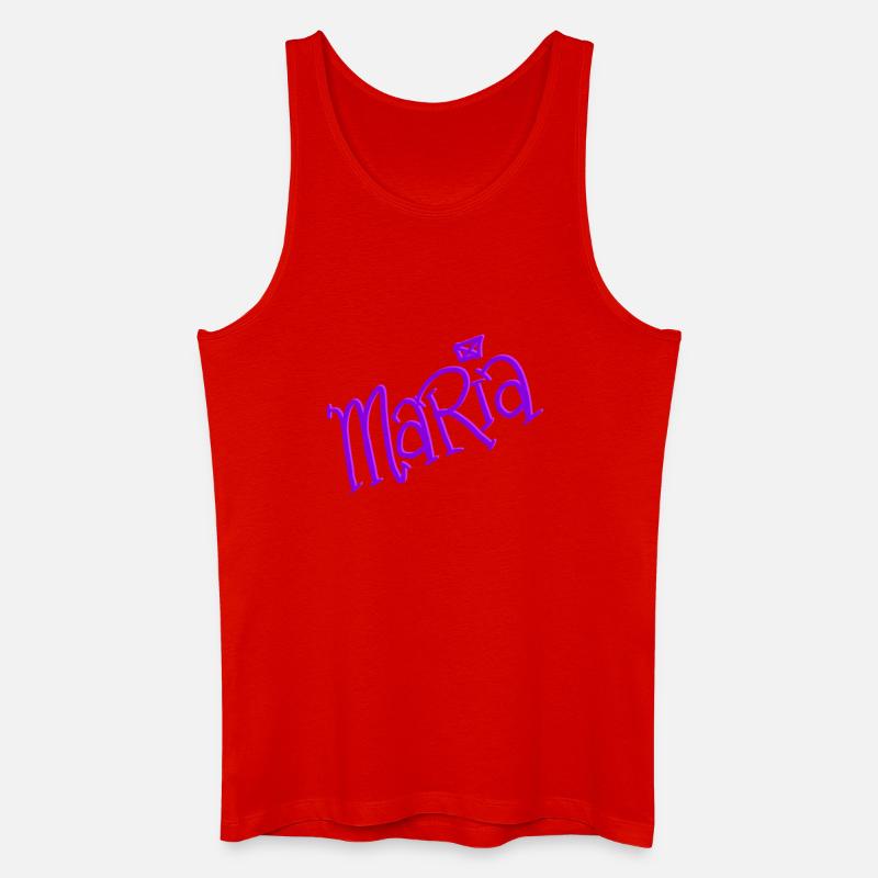 Maria - Männer Bio Tank Top - Rot