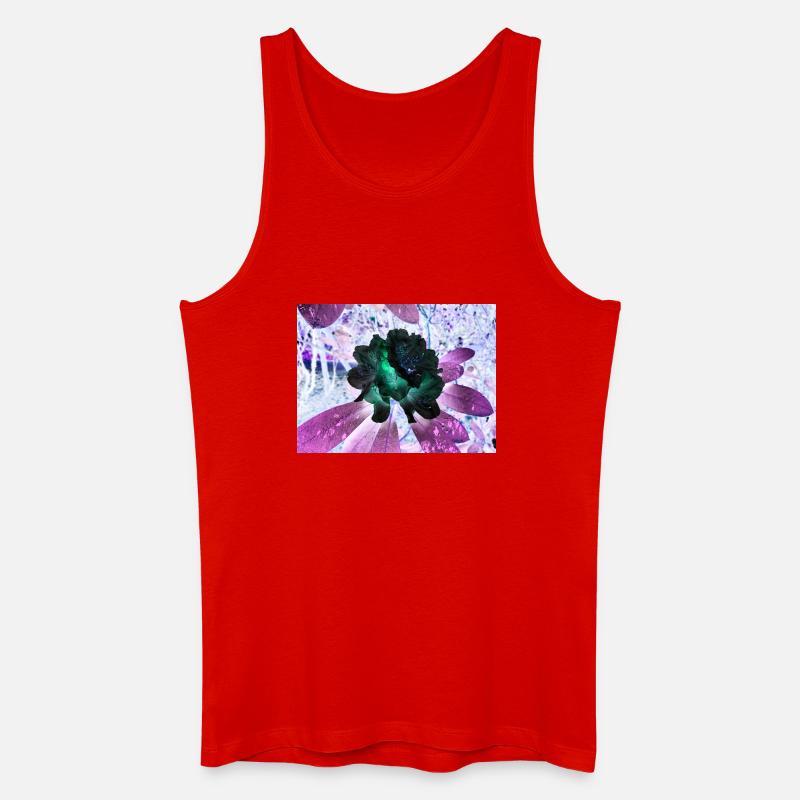 Neonblumen Hyperflora-Arrangement - Männer Bio Tank Top - Rot
