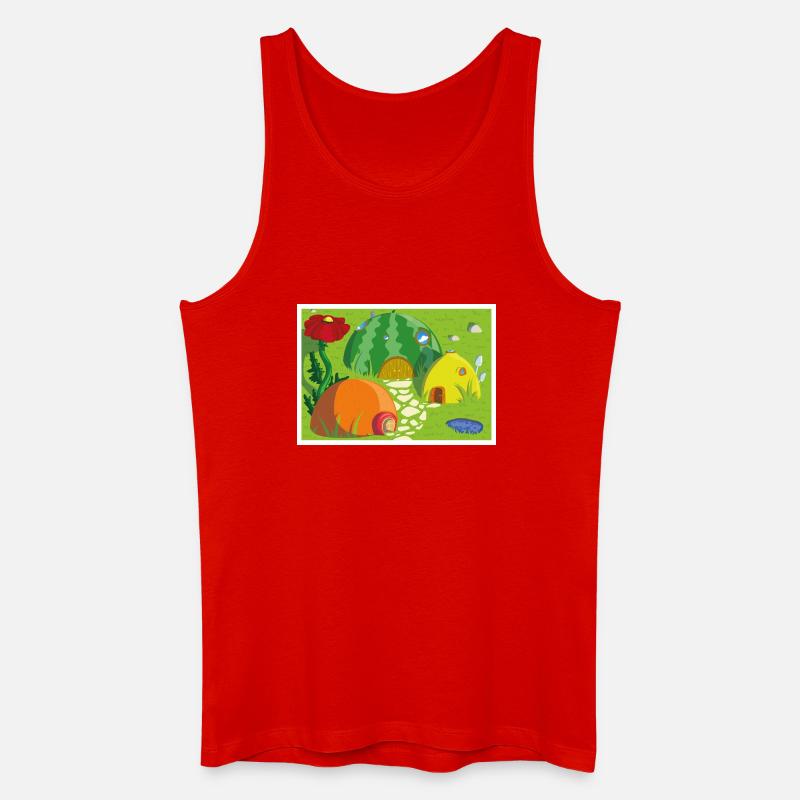 Obstdorf - Männer Bio Tank Top - Rot