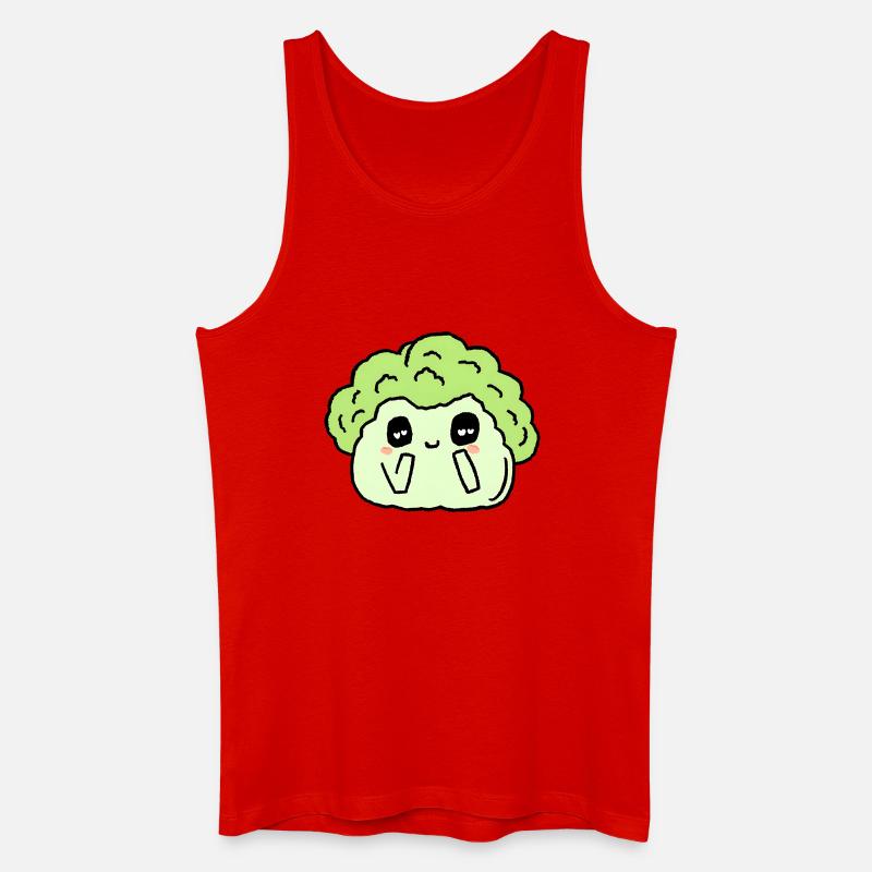 Brokkoli - Männer Bio Tank Top - Rot