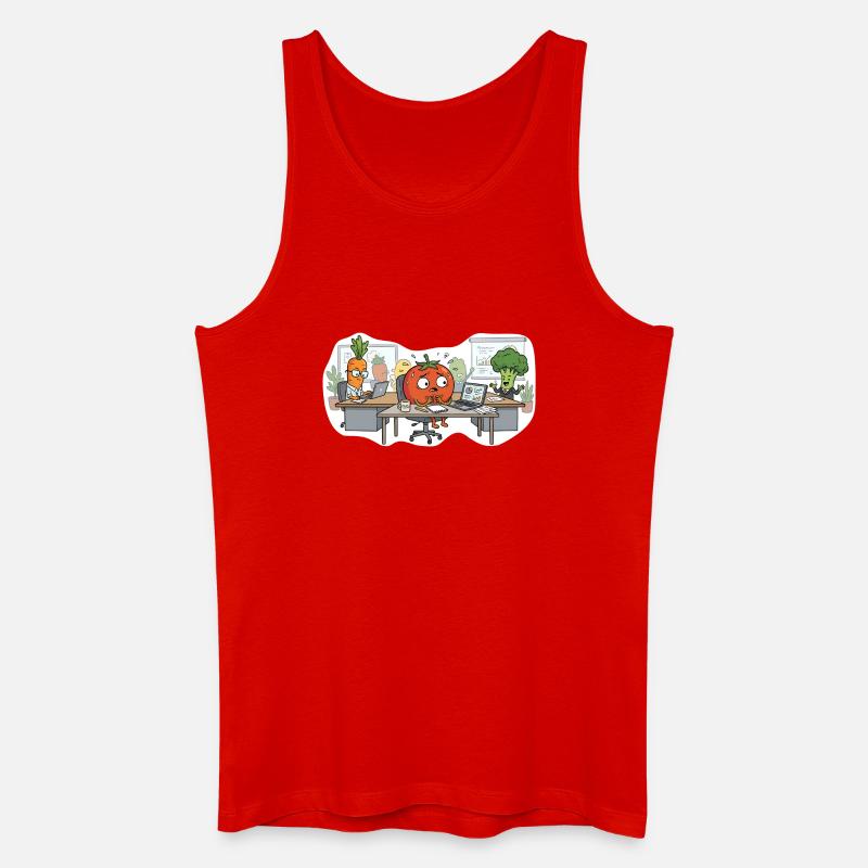 Stressed Tomato – Office Vegetables - Männer Bio Tank Top - Rot