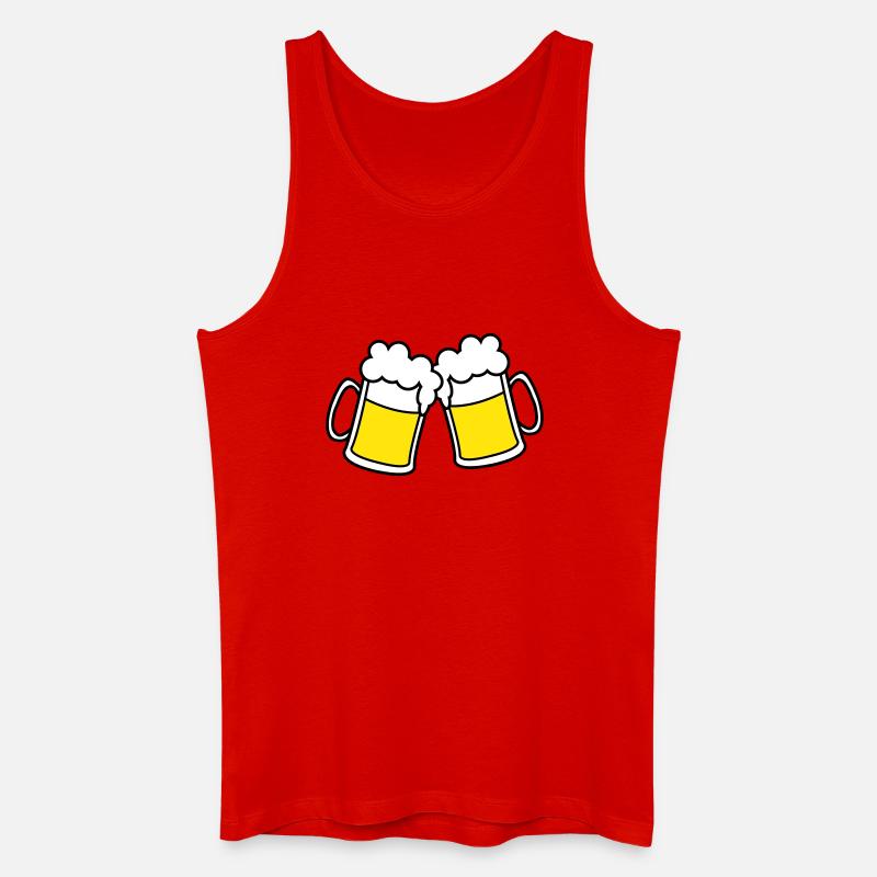 bier_2 - Männer Bio Tank Top - Rot
