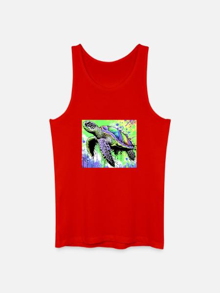 turtle - Men’s Organic Tank Top - red