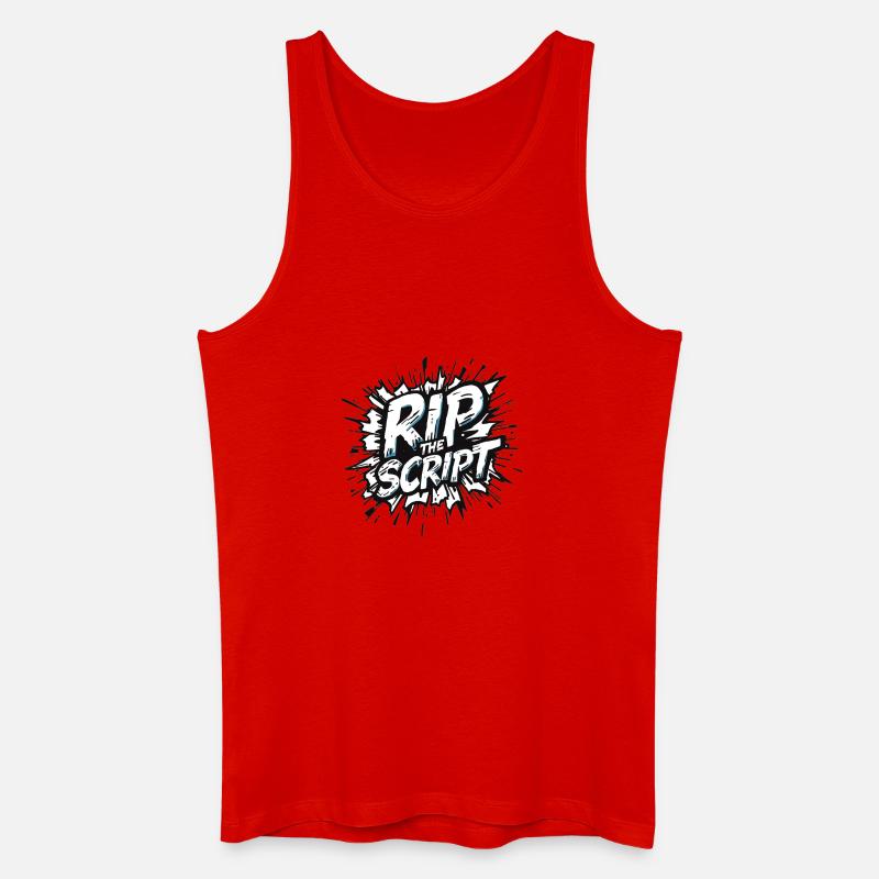 Rip the Script Burst - Débardeur bio Homme - rouge