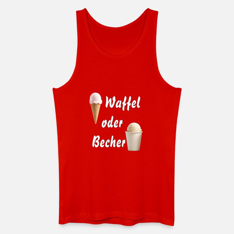 EIS WAFFEL ODER BECHER - Männer Bio Tank Top - Rot