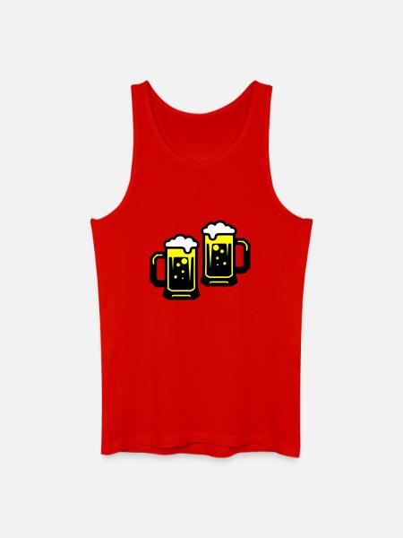 Bier Prost Symbol - Männer Bio Tank Top - Rot