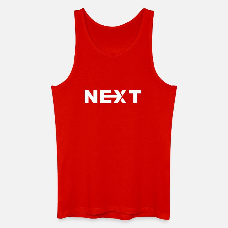 Nächster weißer Text - Männer Bio Tank Top - Rot