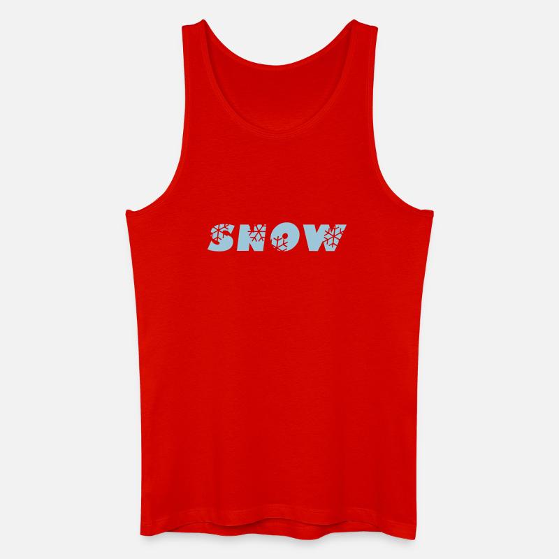 SNOW logo, Vector graphic - Männer Bio Tank Top - Rot