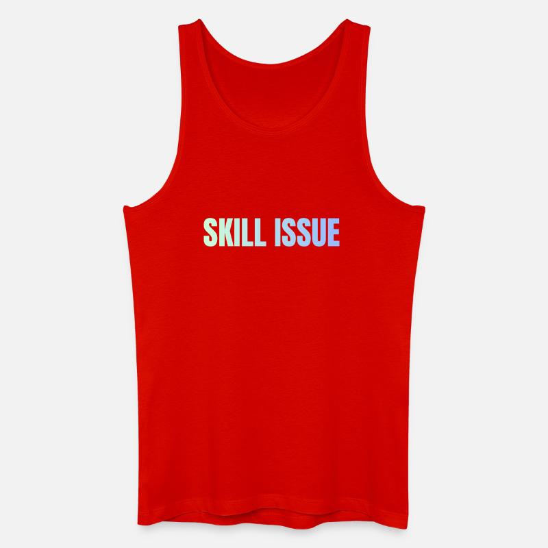 Skill Issue Gradient - Männer Bio Tank Top - Rot